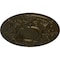 Ekena Millwork Oslo Ceiling Medallion (Fits Canopies up to 10 1/2"), Hand-Painted Green Gold, 28 1/8"OD x 1 3/4"P CM28OSGGS - alternate 4